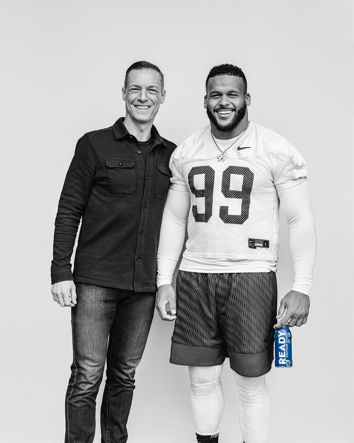 Instagram post by @aarondonald99 for Ready Nutrition. Caption reads: READY — Unyielding in purpose. Resilient through....