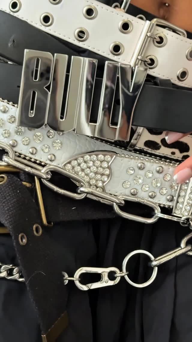 Instagram post by @chloexchristian for VITALY. Caption reads: Vitaly x Bully Belt ⛓️ @vitaly @bullymag.