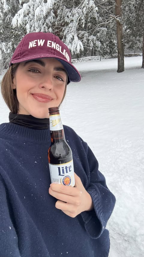 Instagram post by @taylorgraysen for Miller Lite. Caption reads: REGS 🤝🏼 Damp January (@millerlite gets us)....