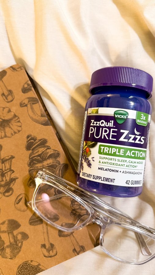 Instagram post by @jasmineeileenn for ZzzQuil. Caption reads: #ZzzQuil_partner #ad Weekend: amazing. Me: [...].