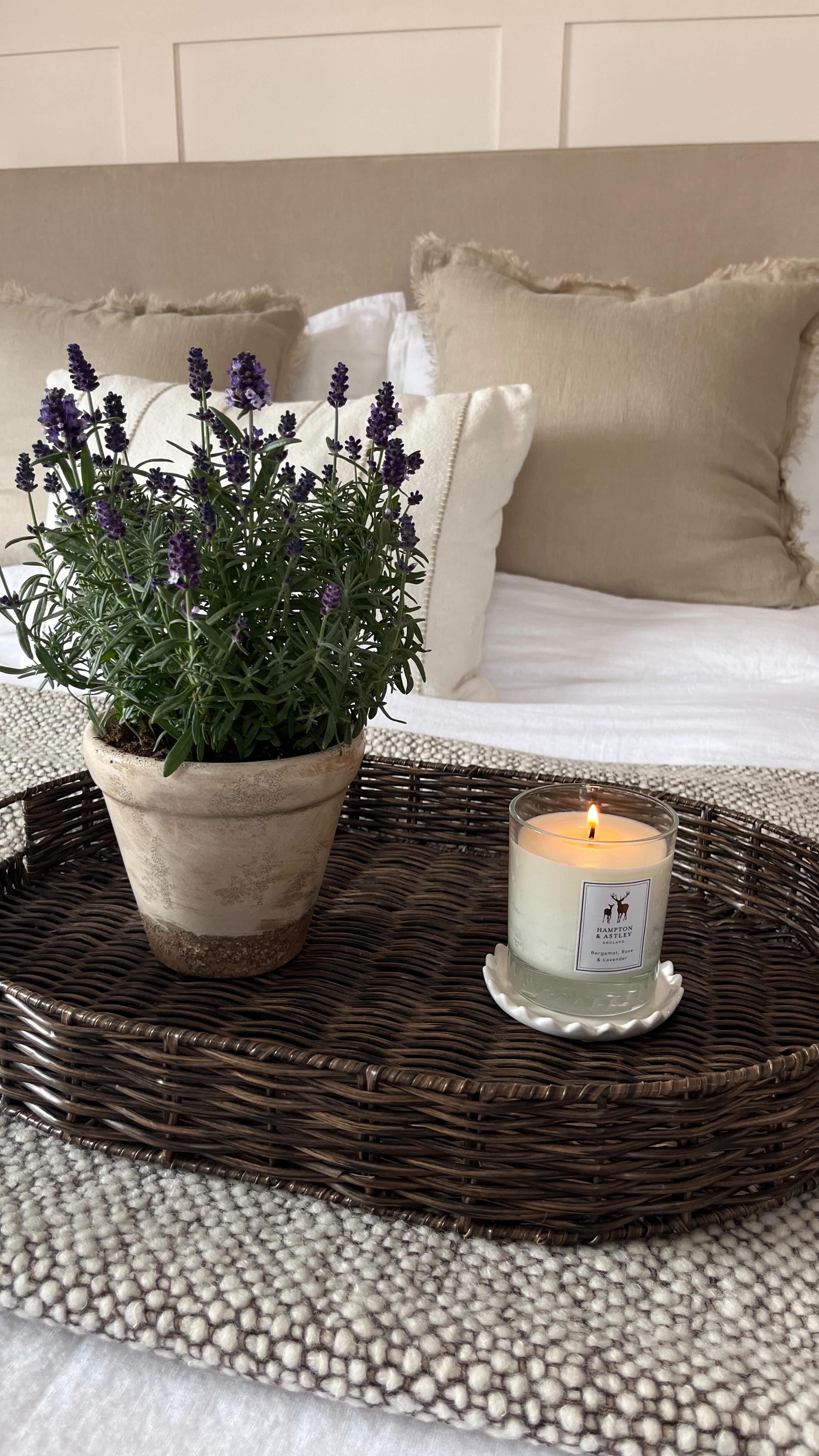 Instagram post by @moving_down_the_road for Hampton and Astley. Caption reads: COSY BEDROOM! 

AD Creating a cosy bedroom with my....