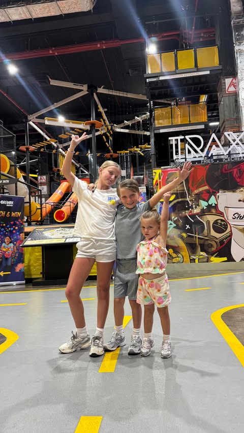 Instagram post by @billieshepherdofficial for Visit Abudhabi. Caption reads: [...] had so much fun! 🫶🏼 @adrenarkuae....