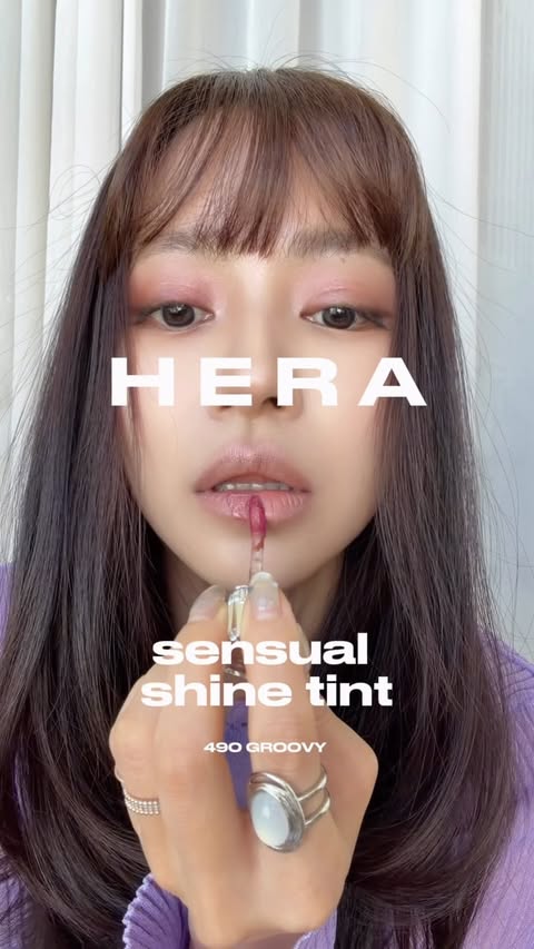 Instagram post by @im__barbie_ for HERA. Caption reads: @herabeauty_official Sensual Shine Tint ✨₊˚ʚ [...].