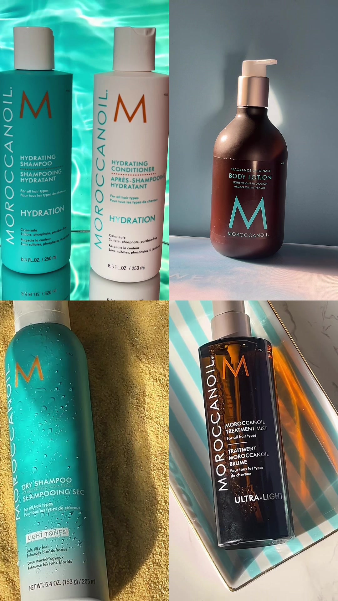 TikTok post by @avaabrah for Moroccanoil. Caption reads: [...] Sale of Moroccan Oil 🩵 Link in my....