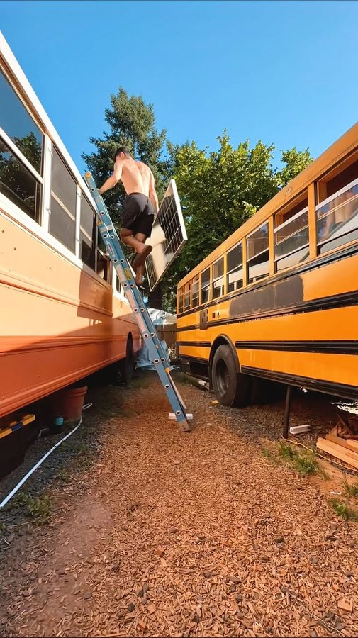 Instagram post by @averyandjavan for Renogy. Caption reads: [...] harnessing the power of the sun with....