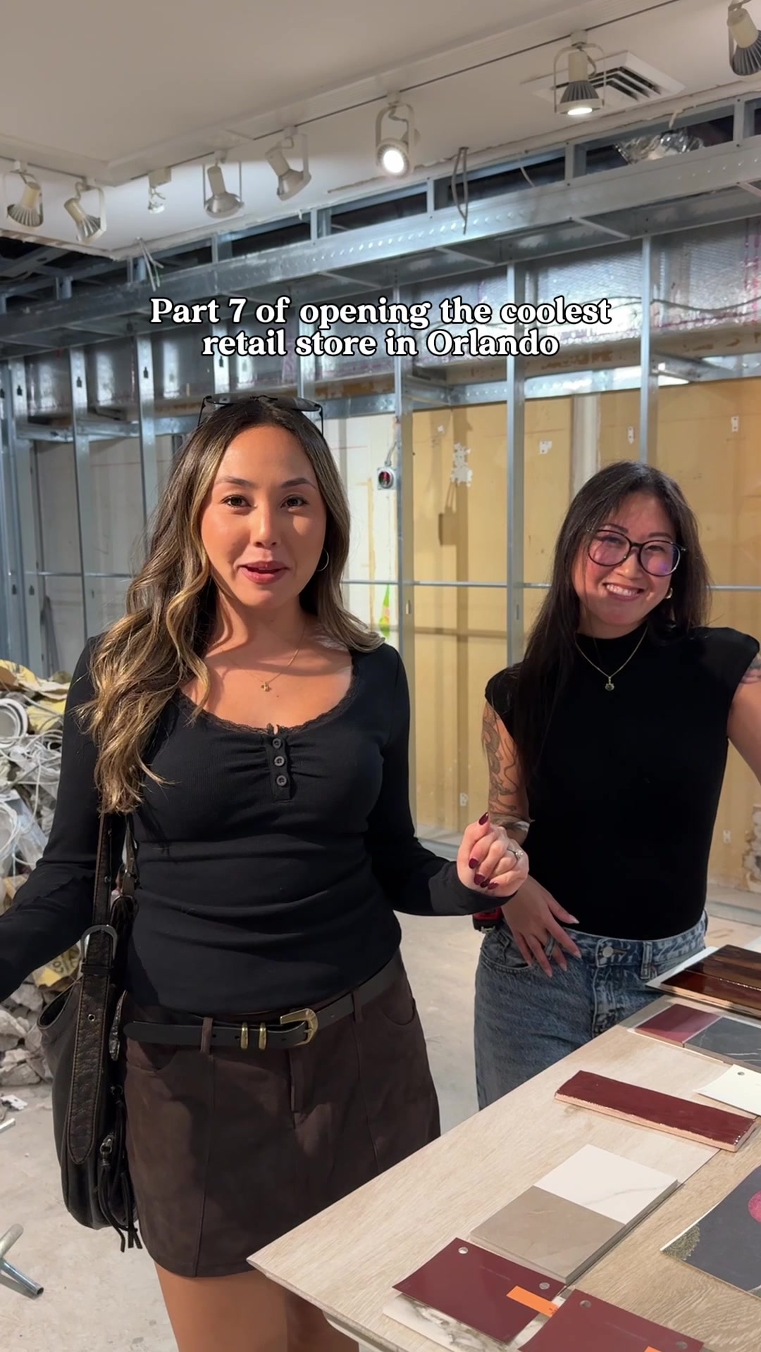 TikTok post by @itsnatalierogers for Klassy Network. Caption reads: Finishes we chose for our flagship @Klassy Network....