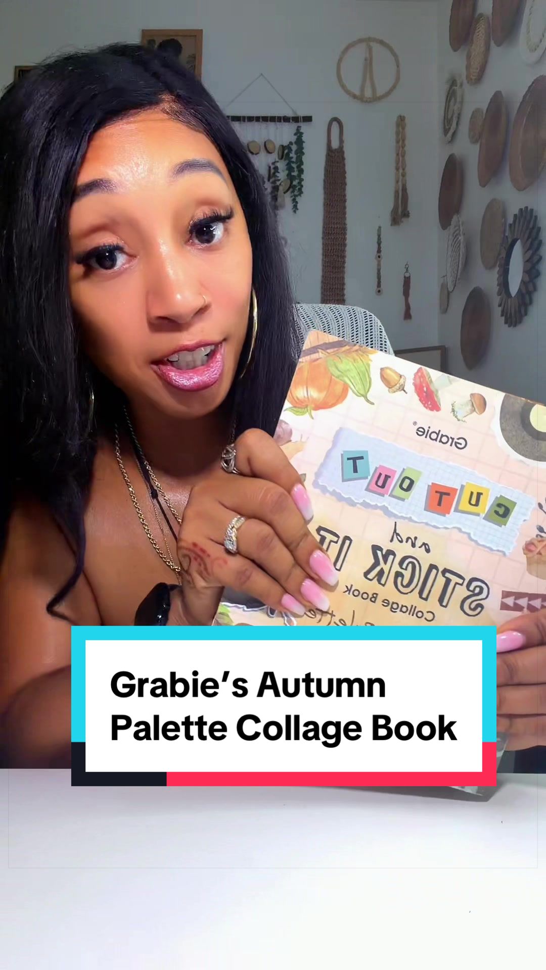 TikTok post by @kashiaturner_ for Grabie. Caption reads: Get your @Grabie Autumn Palette Collage Book while....