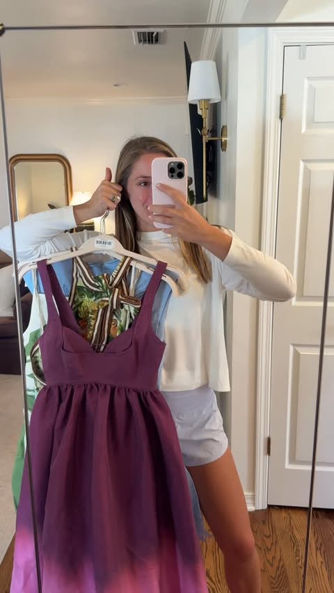 Instagram post by @bymaddieelder for Rent the Runway. Caption reads: May be my best @renttherunway try on haul yet!....