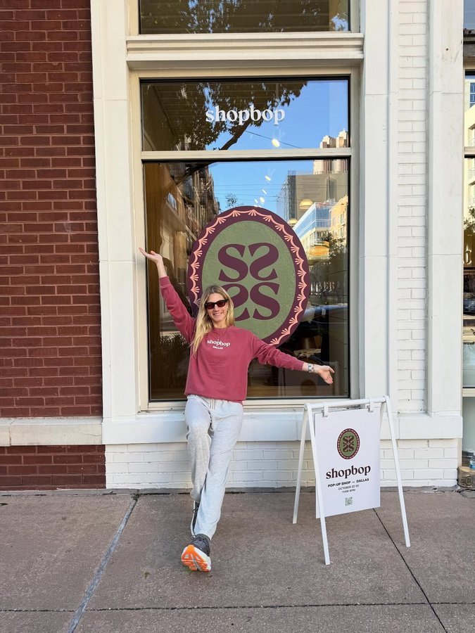 Instagram post by @lillysisto for Shopbop. Caption reads: A quick trip to Dallas with @shopbop is just what....