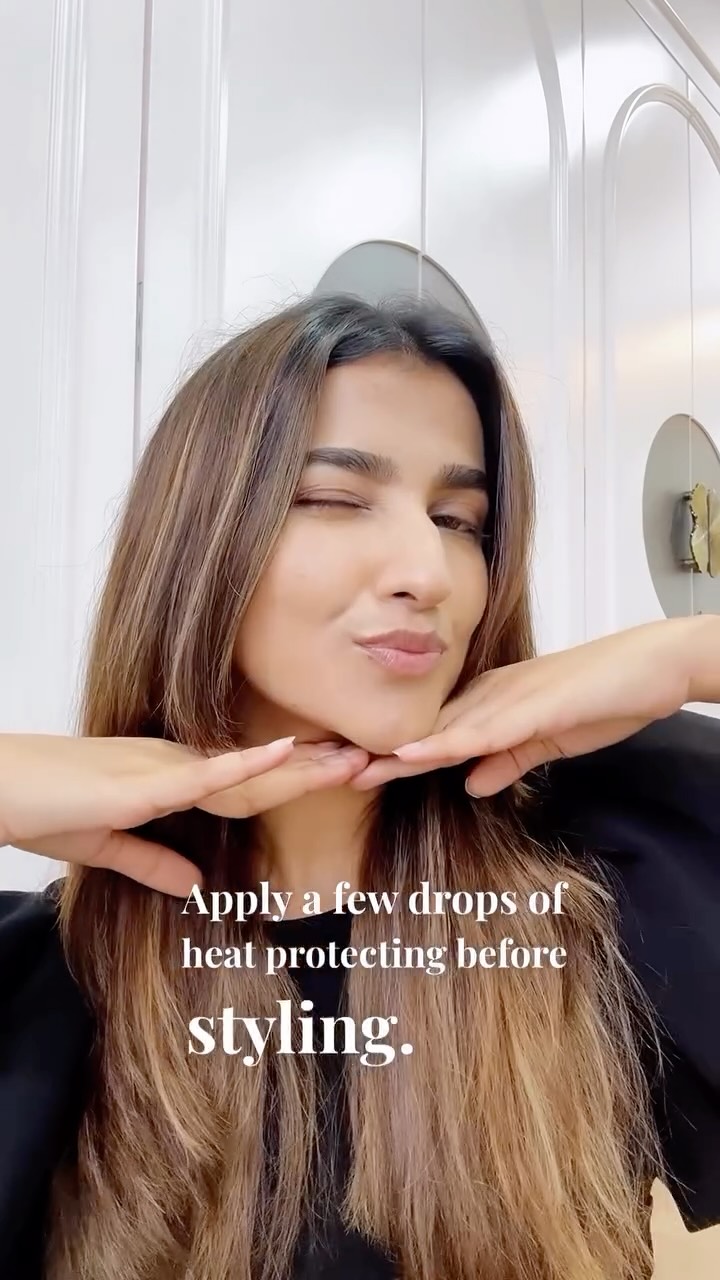 Instagram post by @kinjalshuklabhanushali for Augustinus Bader. Caption reads: Get ready to transform your locks! 💁‍♀️....