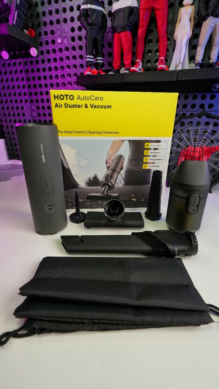 Instagram post by @george_gkrimas for HOTO Tools. Caption reads: Small but mighty — HOTO AutoCare Didn’t expect....