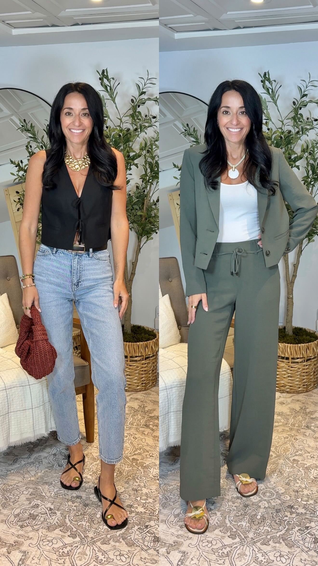 Instagram post by @melissa_janzso_designs for Reitmans. Caption reads: So many goodies! @reitmans nailed every piece and....