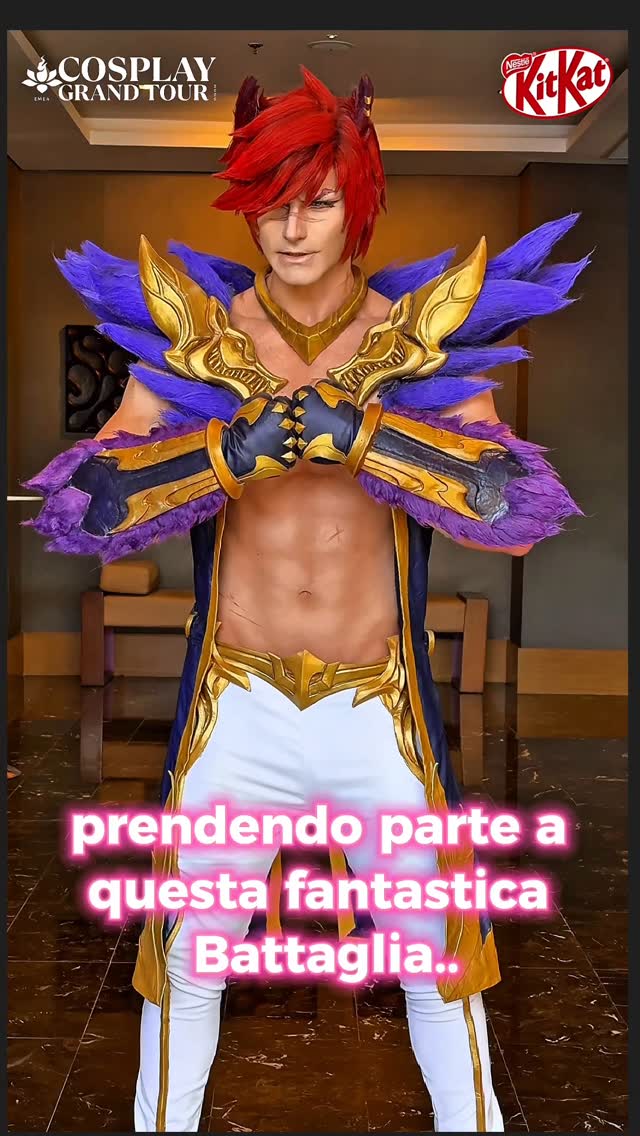 Instagram post by @taryn_cosplay for League of Legends. Caption reads: Nessun annuncio qualunque nella Fossa! 🤜🤛

È....