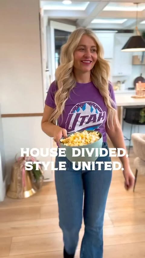 Instagram post by @the_brittany_edit for HOMAGE. Caption reads: [...] 🏈🏀
Our house is officially split, and....