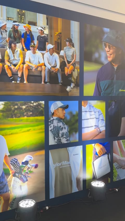 Instagram post by @mickbaromvudh for TaylorMade Golf. Caption reads: TaylorMade Spring-Summer 2026 collection....