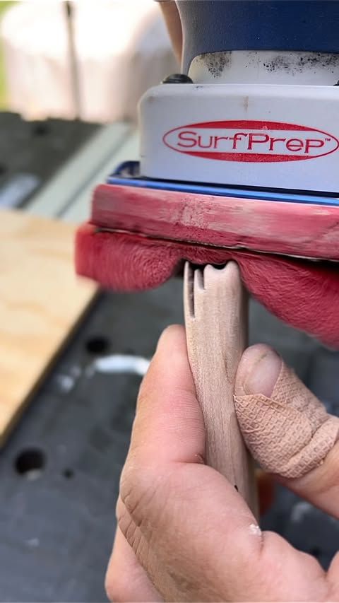 Instagram post by @makerschallengecentral for SurfPrep sanding. Caption reads: Endulge me while I pretend to be a videographer…....