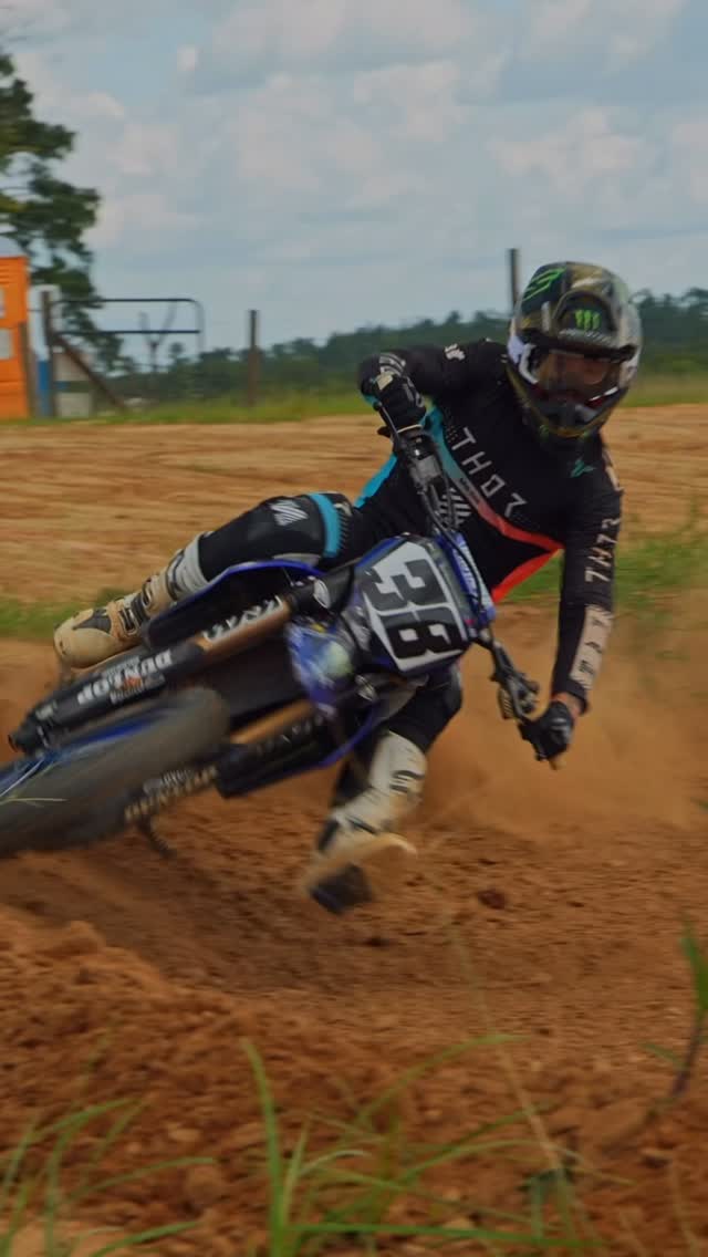 Instagram post by @starracingyamaha for Monster Energy. Caption reads: 450 going crazy 😵‍💫 @DangerBoyDeegan....