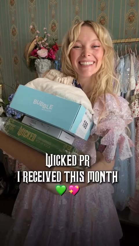 Instagram post by @travelmomoirs for Fanciful Doll. Caption reads: Thrillifying Wicked PR I’ve received this month....
