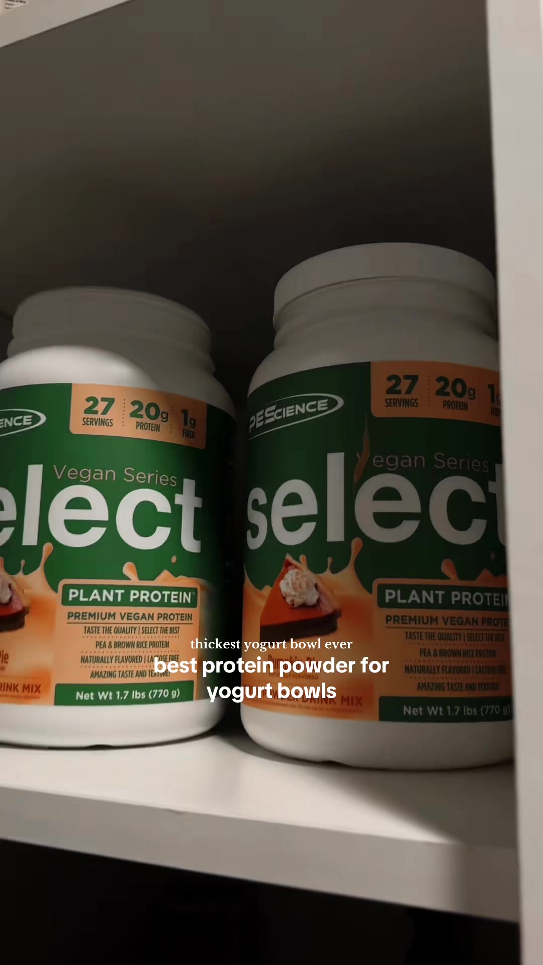 TikTok post by @thebuffunicornn for PEScience. Caption reads: [...] defying yogurt bowl EVERY time. @PEScience....