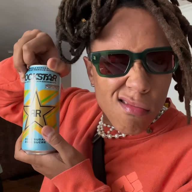 Instagram post by @zachzoya for Rockstar Energy Drink. Caption reads: Come along with me on a busy Summer day in....