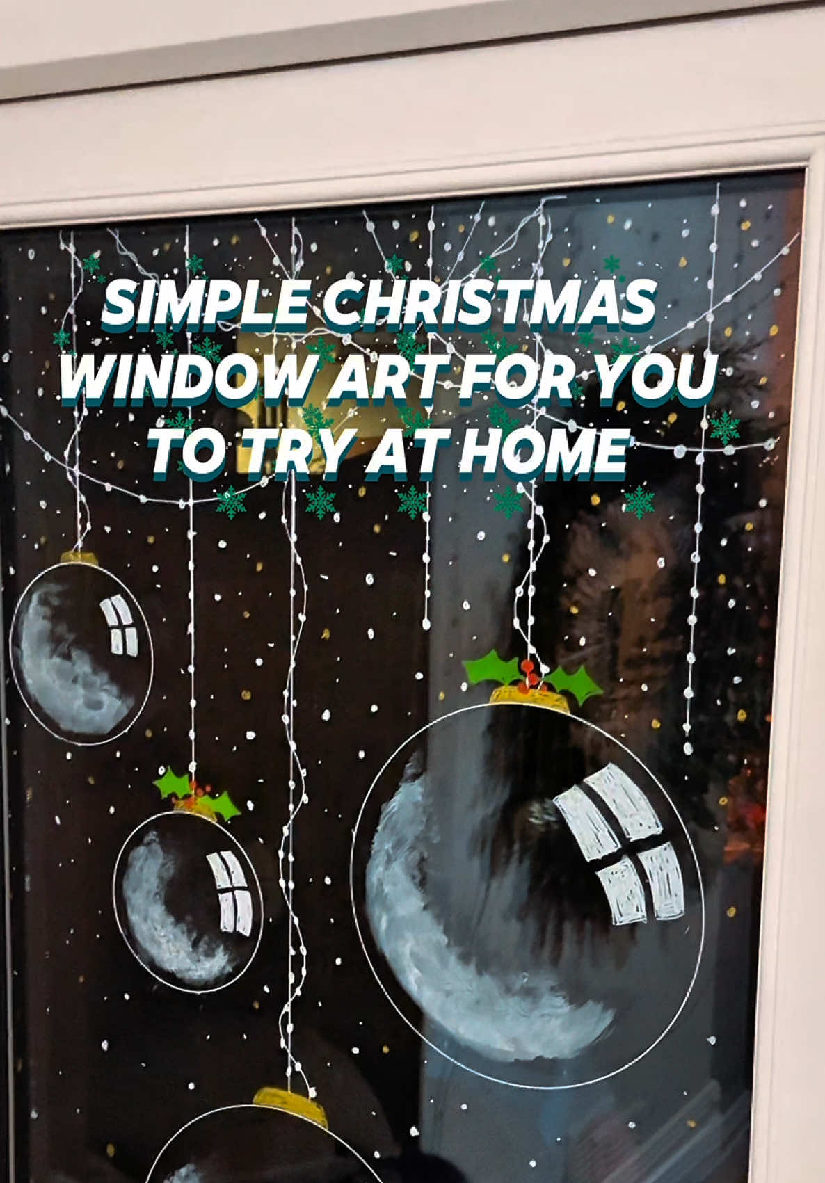 TikTok post by @signsbyjames for Ohuhu. Caption reads: CHRISTMAS WINDOW HACK! 🎄✨ I used ONLY Ohuhu....