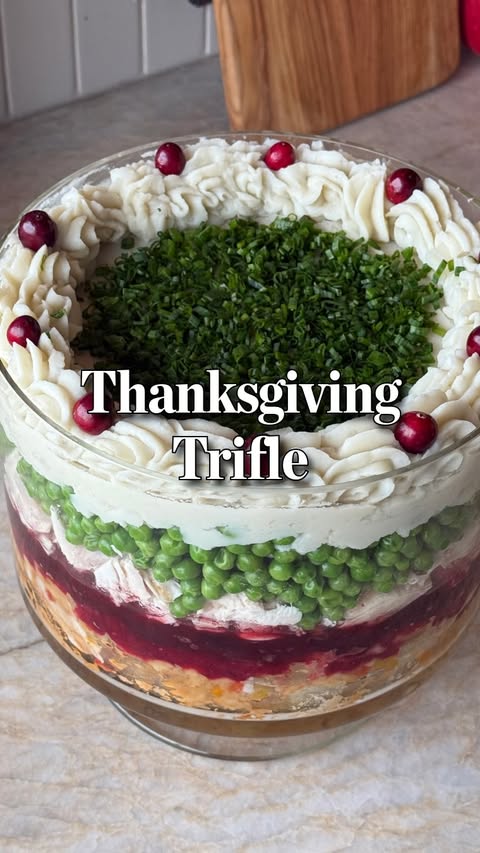 Instagram post by @foodbaby.bklyn for Food52. Caption reads: A trifle for Thanksgiving that the whole table....