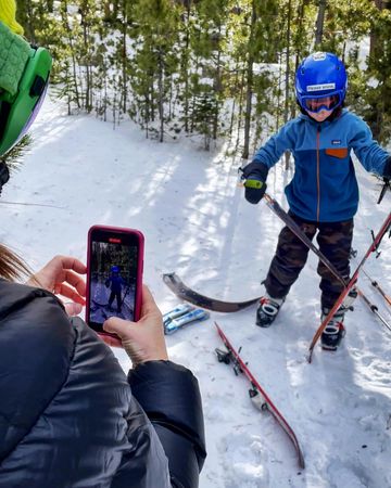 Instagram post by @beccajcaldwell for Otterbox. Caption reads: #woohoofitz has had his whole life documented on....