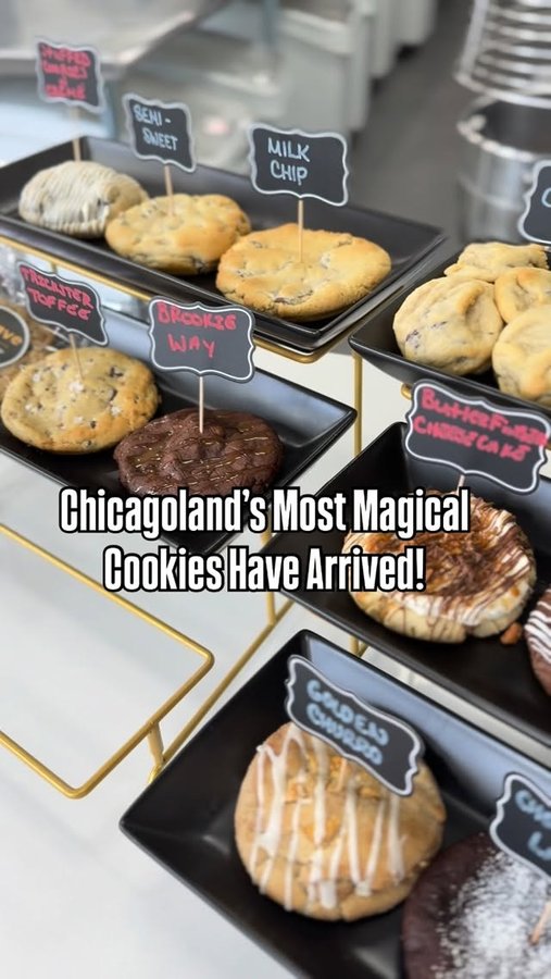 Instagram post by @chicagopescetarian for Crave Cookies. Caption reads: [...] miss these spellbinding flavors at Crave....