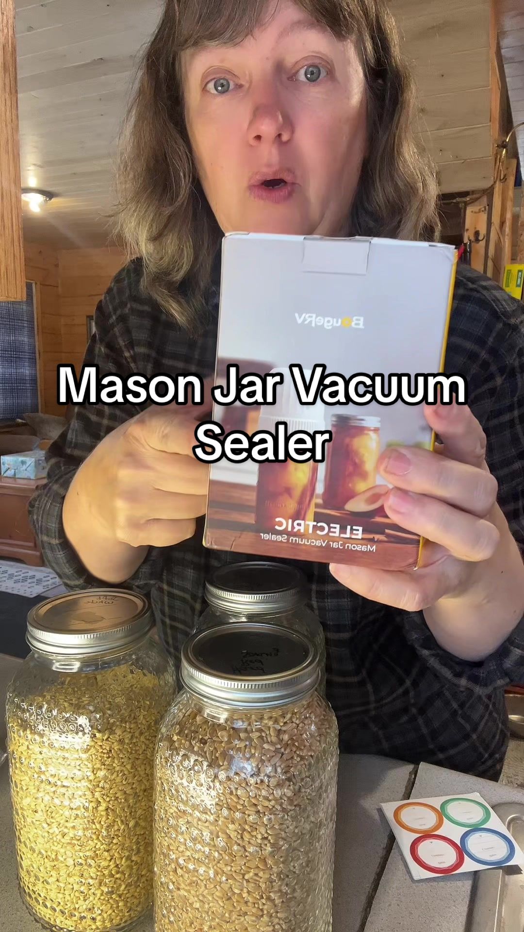 TikTok post by @rusticrootshome for BougeRV. Caption reads: [...] hello to longer-lasting freshness! This....