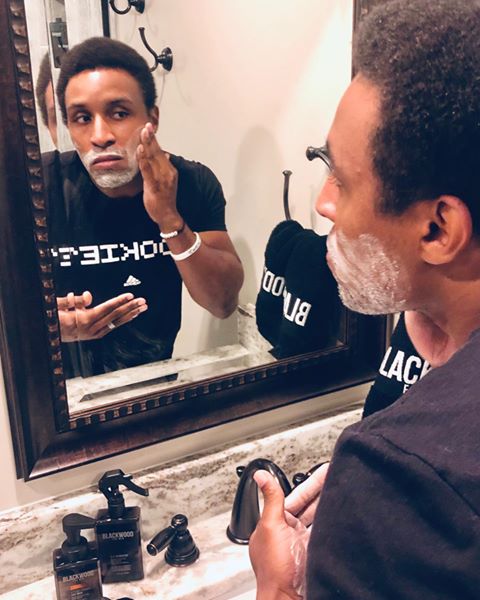 Instagram post by @tonykemp6 for Blackwood For Men. Caption reads: [...] and a Workout Warrior gift set from....