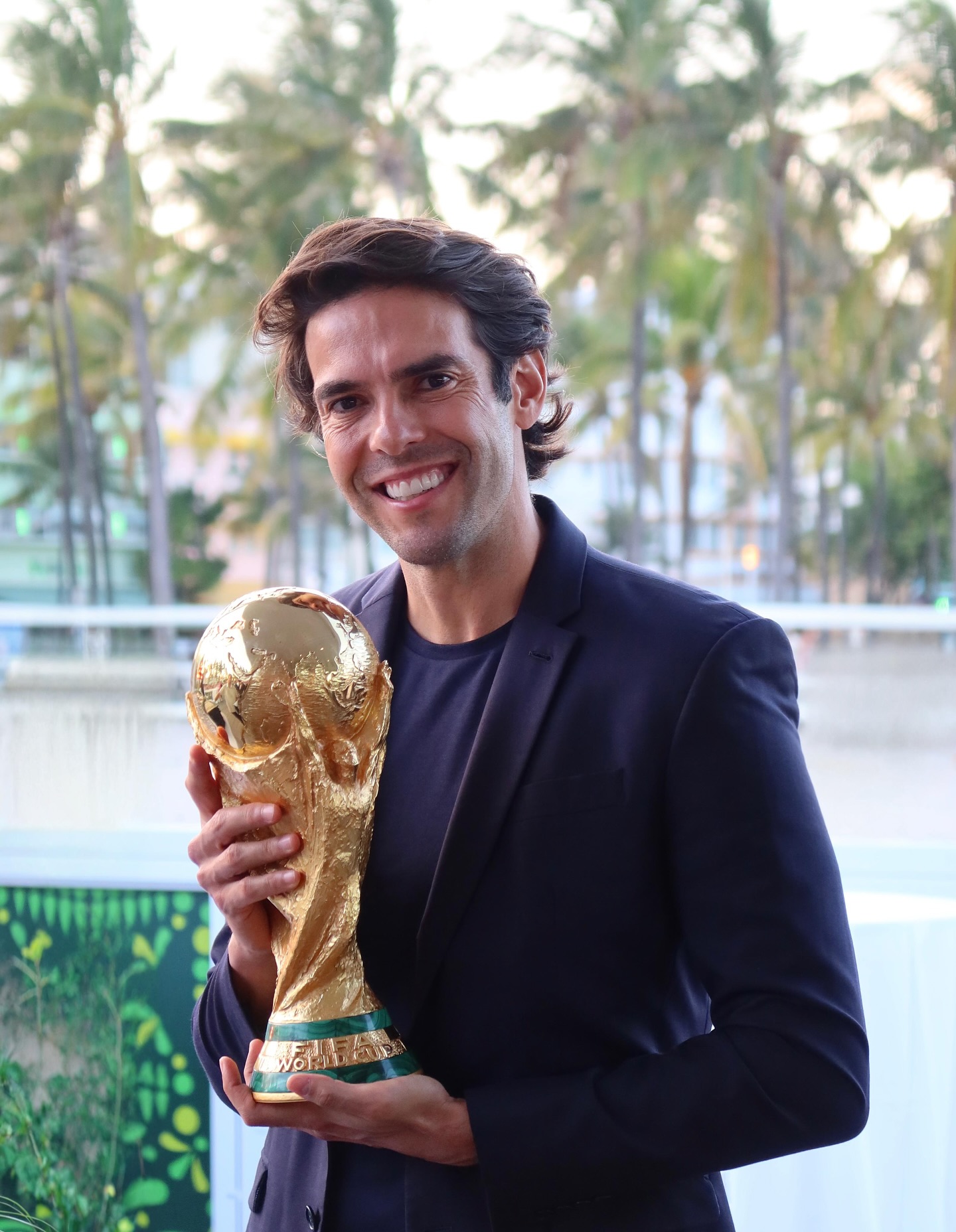 Instagram post by @kaka for FIFA. Caption reads: One year to go 🏆🌎.
