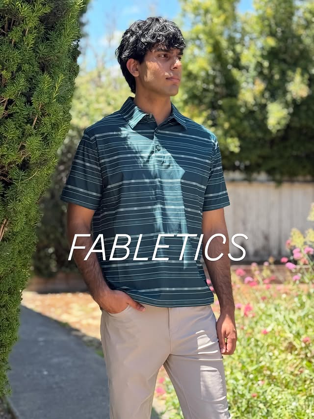 Instagram post by @rachna.panday for Fabletics. Caption reads: [...] to the everyday essentials tee, these....