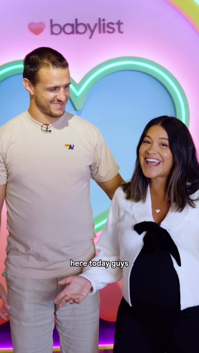 Instagram post by @hereisgina for Babylist. Caption reads: Parenting is all about learning (and laughing)....