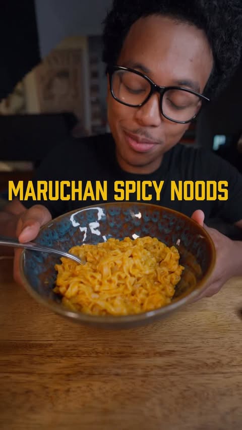 Instagram post by @maarrjack for Maruchan. Caption reads: [...] craving 🍜🔥 The Spicy Creamy Chicken....