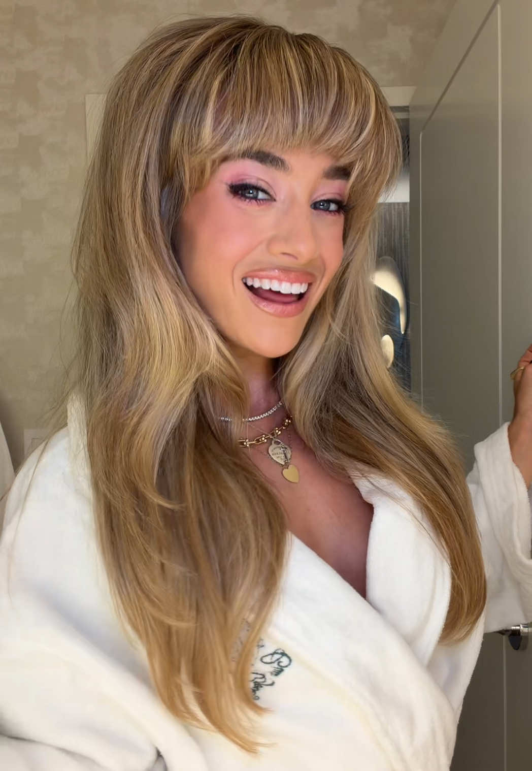 TikTok post by @paizleylaura for NYLON. Caption reads: [...] boogie with the girls @e.l.f. Cosmetics....