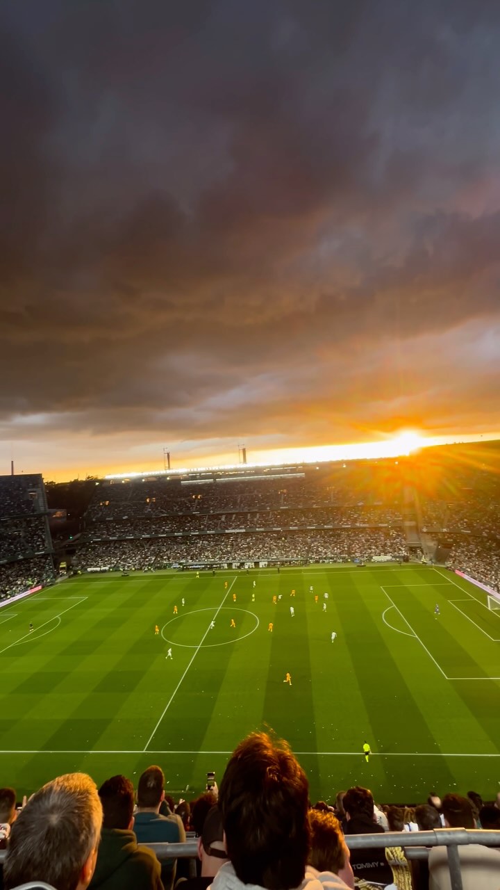 Instagram post by @figolain for Copa90. Caption reads: Sunset at the Estadio Benito Villamarín makes for....