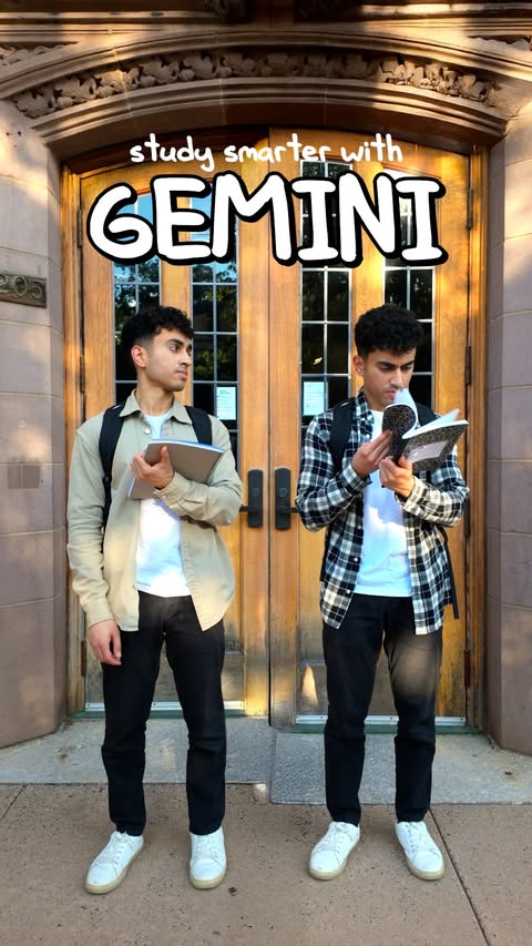 Instagram post by @goharsguide for Google Gemini app. Caption reads: study smarter, not harder 📚 check out....