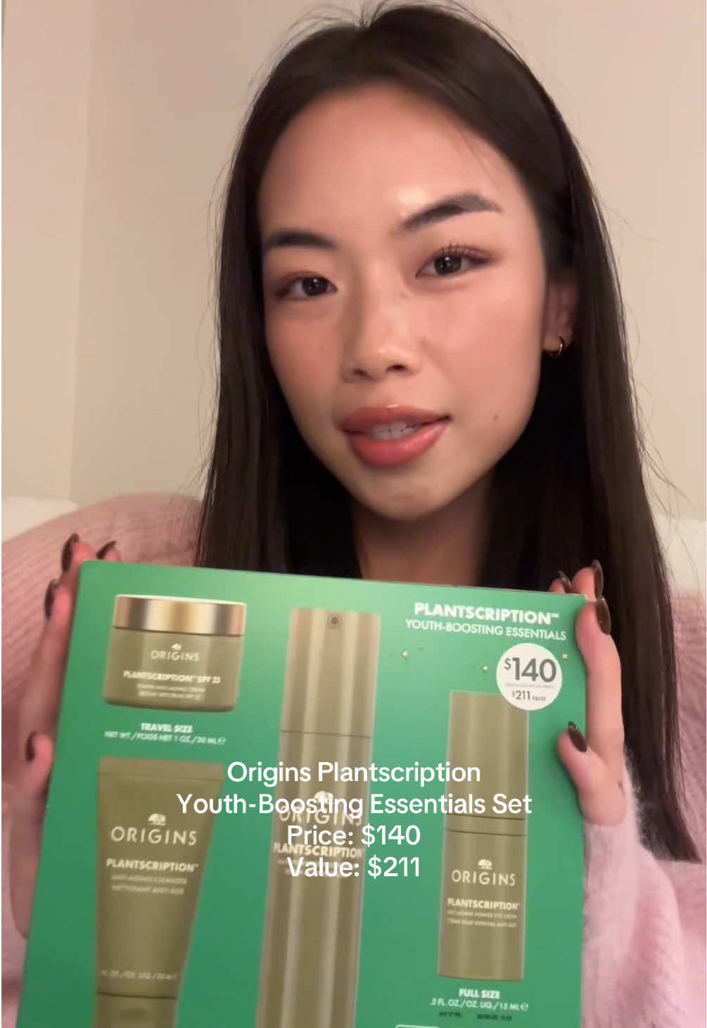 TikTok post by @mvrychen for Origins. Caption reads: Finally found the perfect gift for a boyfriend....