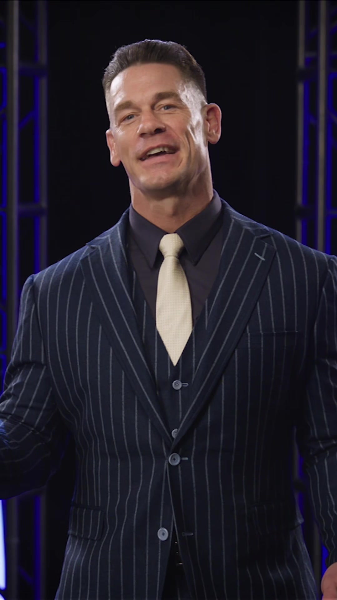 TikTok post by @johncena for Discovery. Caption reads: [...] Shark Week starting TONIGHT at 8p on....