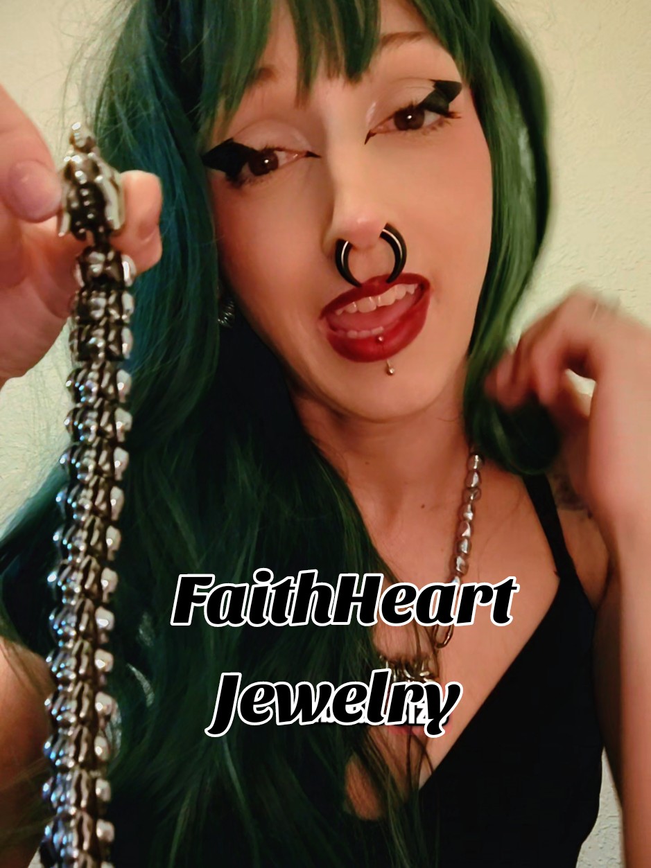 TikTok post by @perfectly.skye for FaithHeart Jewelry. Caption reads: @Faithheartjewellery.official @FaithHeart Jewelry....