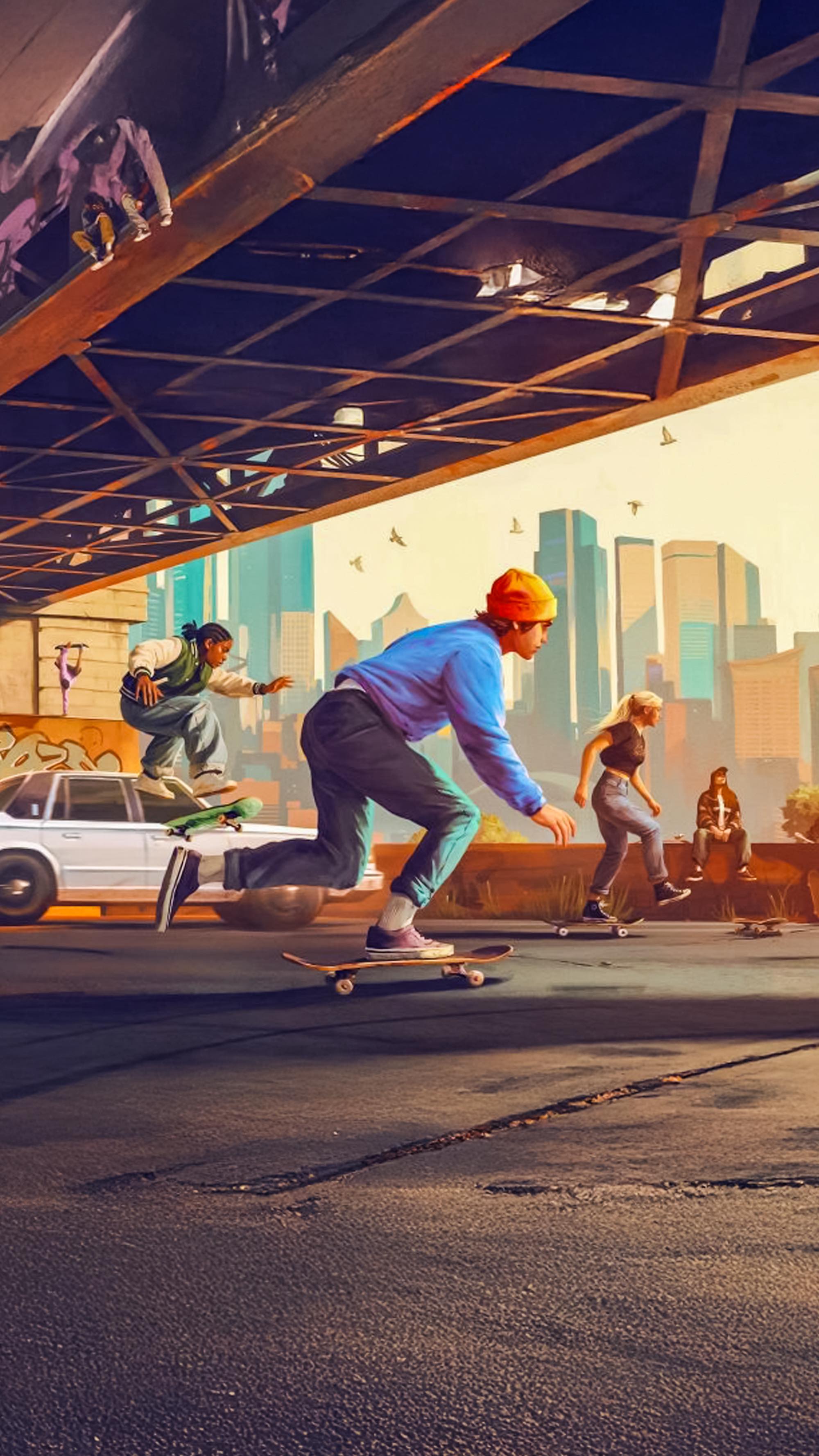 Instagram post by @cantonparker for Electronic Arts. Caption reads: Flips, tricks and all out bails in #Skate. Have....