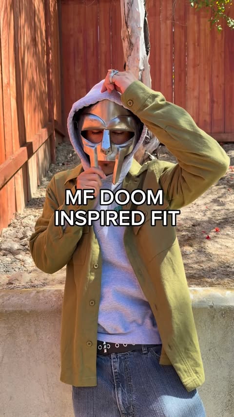 Instagram post by @youngmafiaaa for ThreadBeast. Caption reads: MF DOOM FIT @threadbeast.