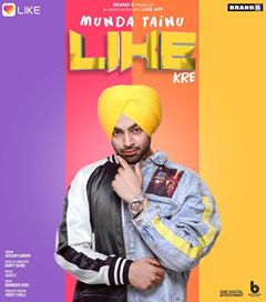 Instagram post by @jordansandhu for Likee. Caption reads: 30th November nu #MundaTainuLikeKre 🧡 Hai....