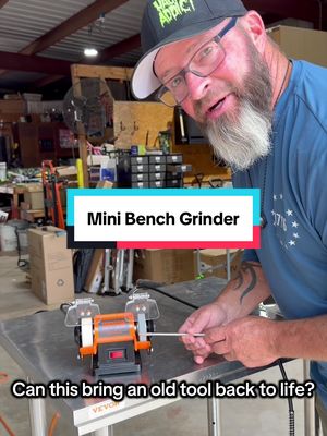 TikTok post by @wickedwayne777 for Vevor Outdoor Store US. Caption reads: This little VEVOR setup can grind, sand, polish....