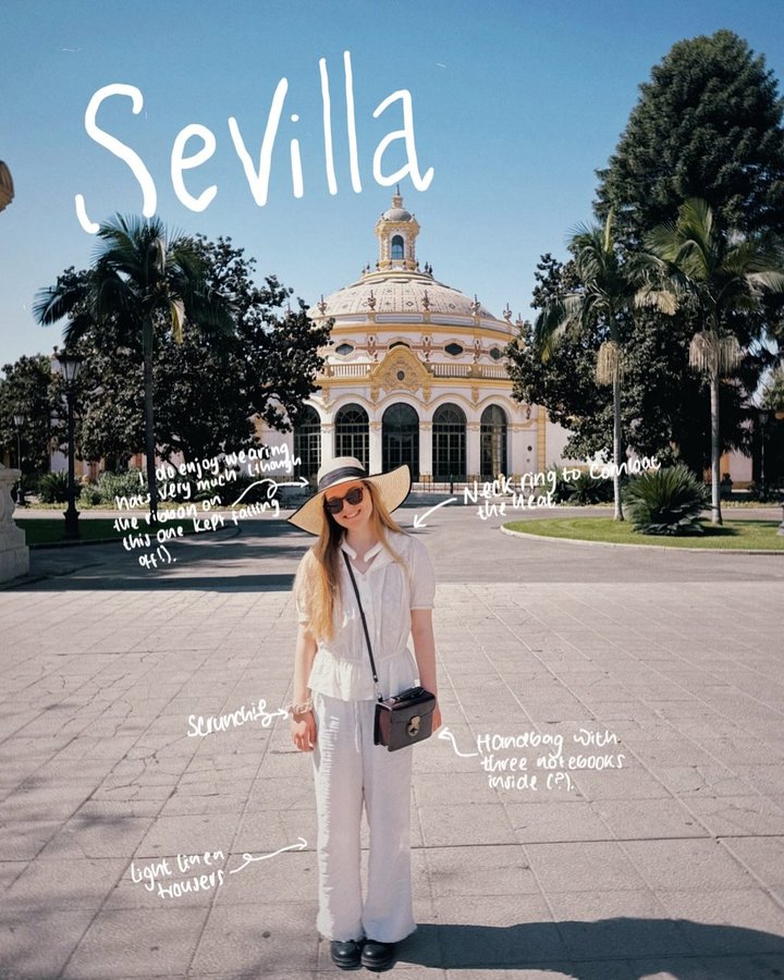 Instagram post by @_rubygranger for Simple Retro. Caption reads: A few days in Sevilla ~ I hope very much that I....