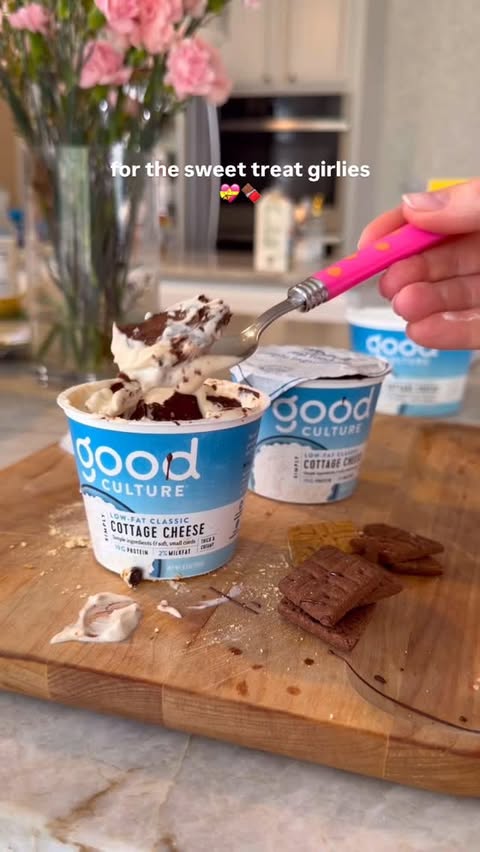 Instagram post by @_haleyhendel for Simple Mills. Caption reads: High protein sweet treat 💝🍫comment NEED for the....