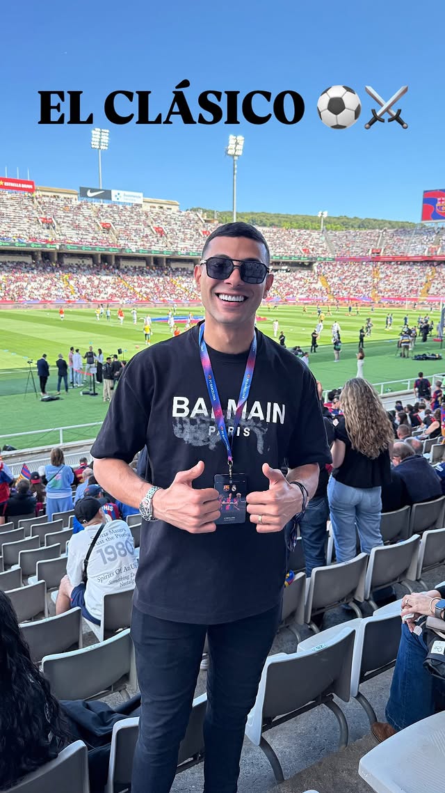 Instagram post by @amiryoussef.official for Sportsbet.io. Caption reads: [...] CLÁSICO ⚽️⚔️🇪🇸 Thanks @laliga and....