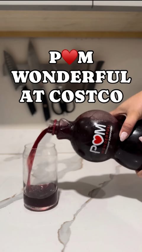 Instagram post by an influencer for POM Wonderful. Caption reads: POM Wonderful just launched a new 64oz [...].