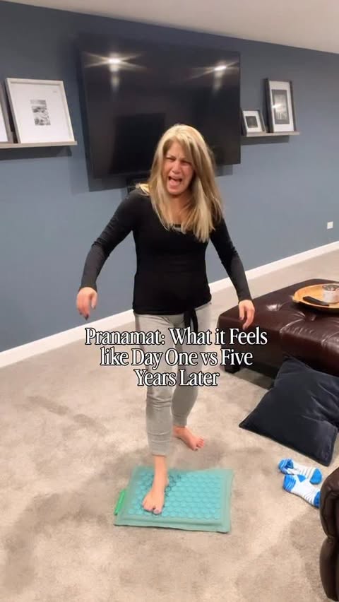 Instagram post by @abbyrosegreen for Pranamat. Caption reads: The massage set that reverse ages you! 😉 JKJK,....