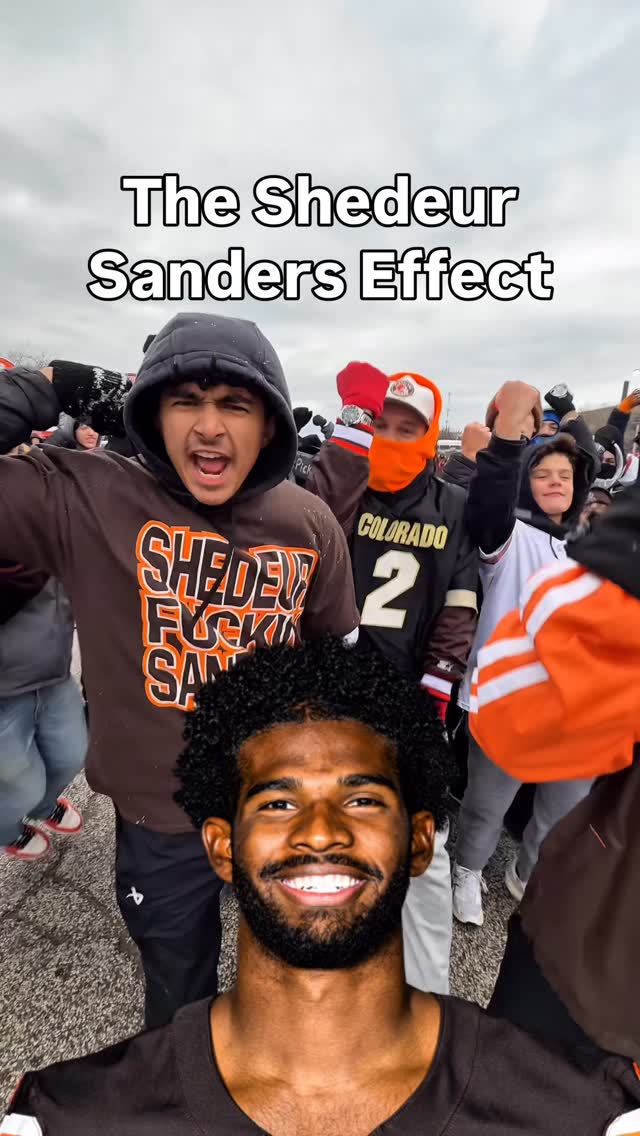 Instagram post by @loebsleads for TickPick. Caption reads: Shedeur Sanders 1st Home Start was WILD....